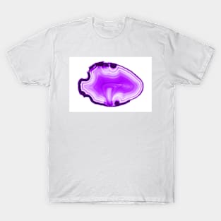 Ultraviolet agate round slice mineral T-Shirt